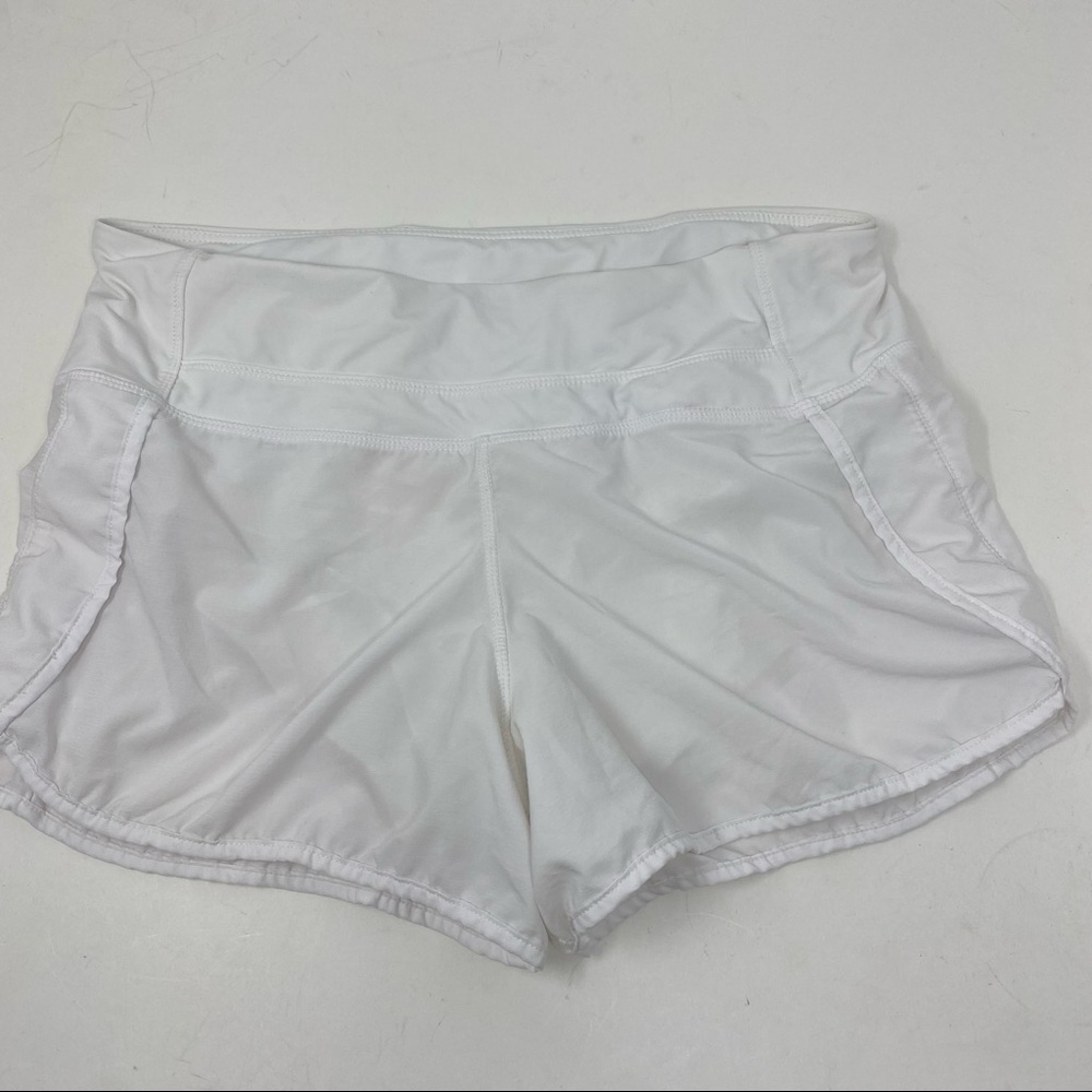 Lululemon White Athletic Shorts 10